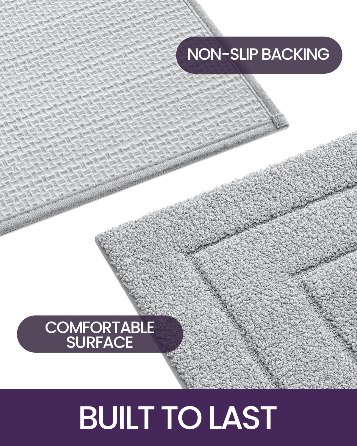 Dexi Bathroom Rug Mat, Extra Soft Absorbent Premium Bath Rug, Non-Slip Comfortable Bath Mat, Carpet For Tub, Shower, Bath Room,